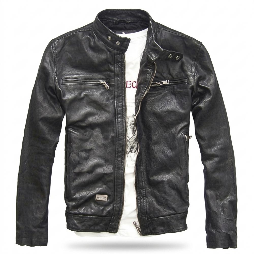 Lederjacken Outlet24 - Tuzos | Strukturiert Figurbetont Lederjacke Herren