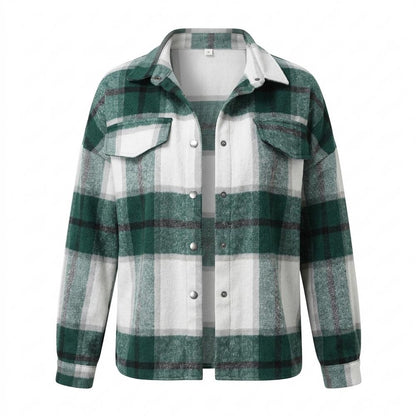 Lederjacken Outlet24 - Kobal | Kariert Oversized Jacke Damen