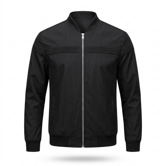 Lederjacken Outlet24 - Cizid | Plissiert Reißverschluss Jacke Herren