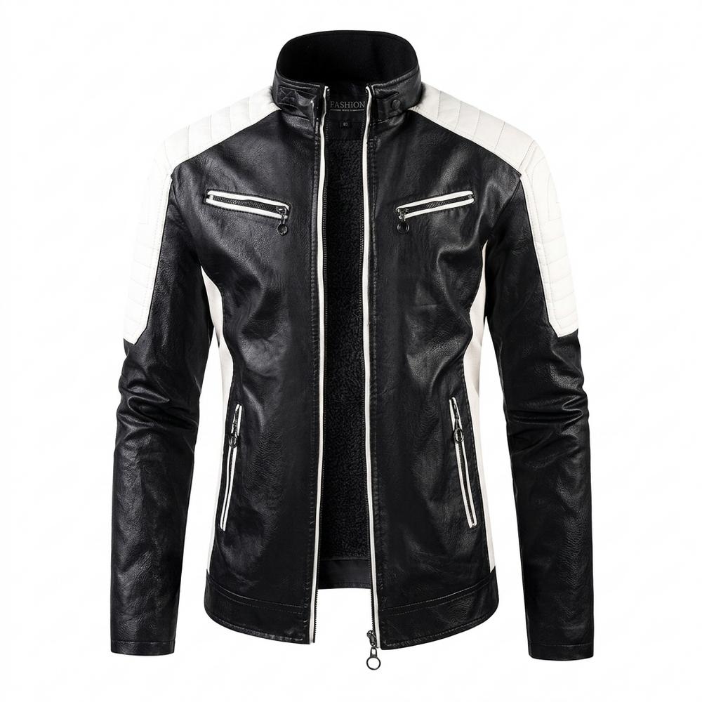 Lederjacken Outlet24 - Sepat | Gefüttert Zweifarbig Lederjacke Herren