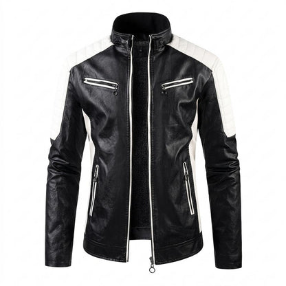 Lederjacken Outlet24 - Sepat | Gefüttert Zweifarbig Lederjacke Herren