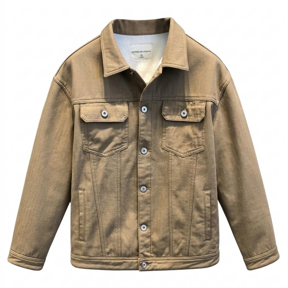 Lederjacken Outlet24 - Divan | Gefütterte Geknöpfte Jacke Unisex