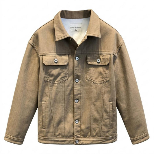 Lederjacken Outlet24 - Divan | Gefütterte Geknöpfte Jacke Unisex
