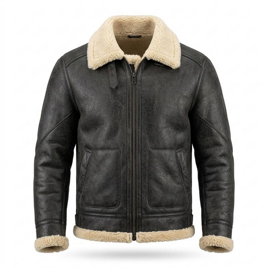 Lederjacken Outlet24 - Kunon | Gefütterte Langärmlige Wildleder-Jacke Herren