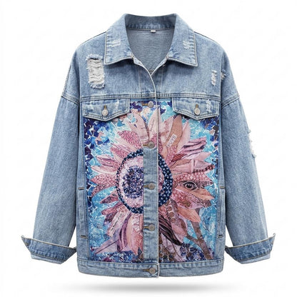 Lederjacken Outlet24 - Mesin | Bedruckte Oversized Jacke Damen