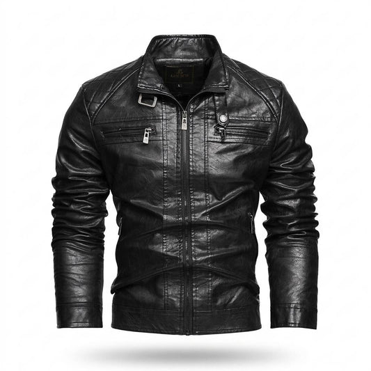 Lederjacken Outlet24 - Yenil | Gesteppt Tailliert Lederjacke Herren