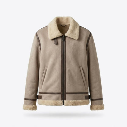 Lederjacken Outlet24 - Nabok | Gefütterte Zweifarbige Wildleder-Jacke Unisex
