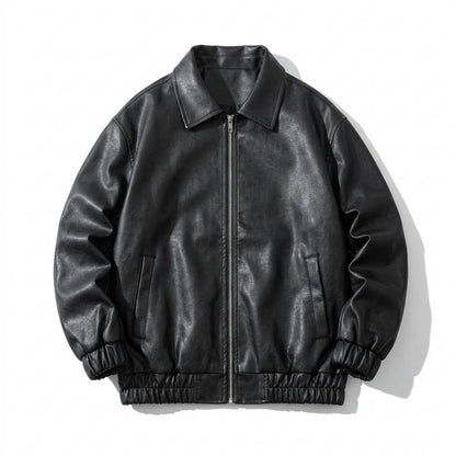 Lederjacken Outlet24 - Vaner | Locker Geschnittene Matte Lederjacke Unisex