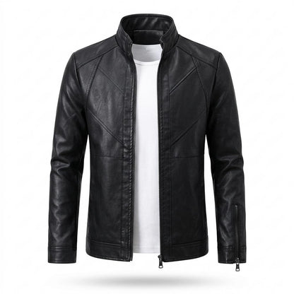 Lederjacken Outlet24 - Virel | Gesteppt Tailliert Lederjacke Herren