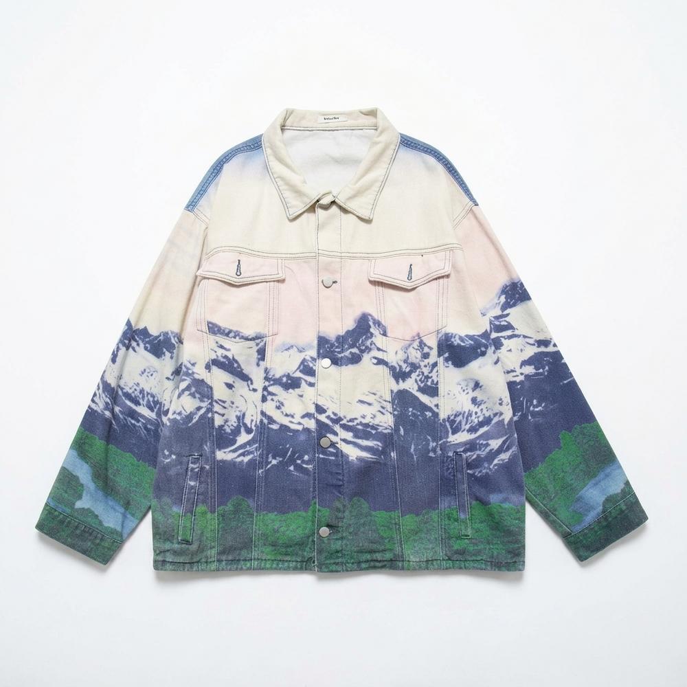 Lederjacken Outlet24 - Luzer | Bedruckt Geknöpft Jacke Unisex