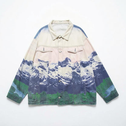 Lederjacken Outlet24 - Luzer | Bedruckt Geknöpft Jacke Unisex