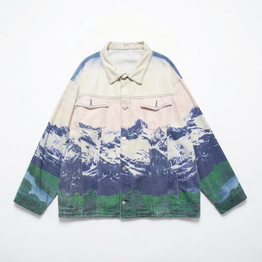Lederjacken Outlet24 - Luzer | Bedruckt Geknöpft Jacke Unisex