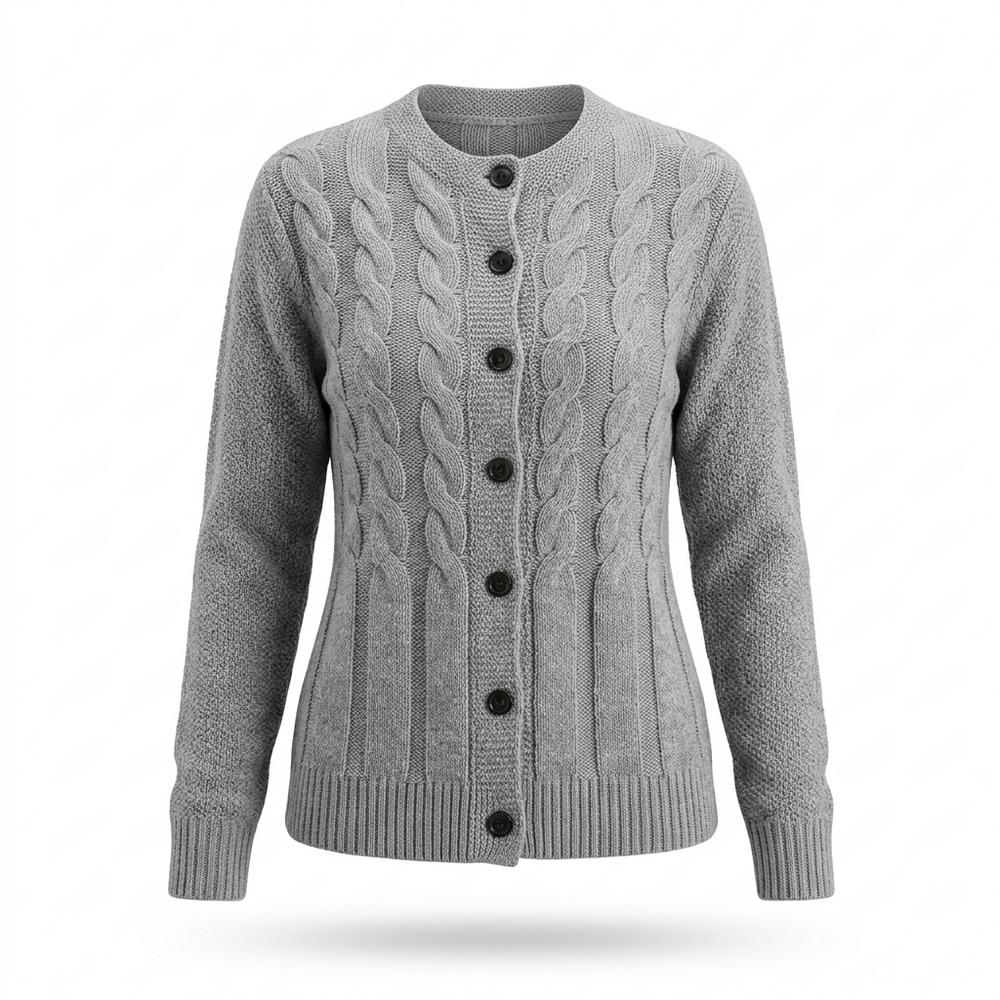 Lederjacken Outlet24 - Milol | Taillierter Gestrickter Cardigan Damen