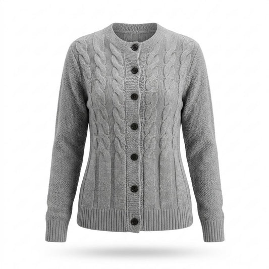 Lederjacken Outlet24 - Milol | Taillierter Gestrickter Cardigan Damen