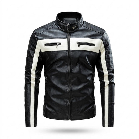 Lederjacken Outlet24 - Eifer | Gesteppt Zweifarbig Lederjacke Herren