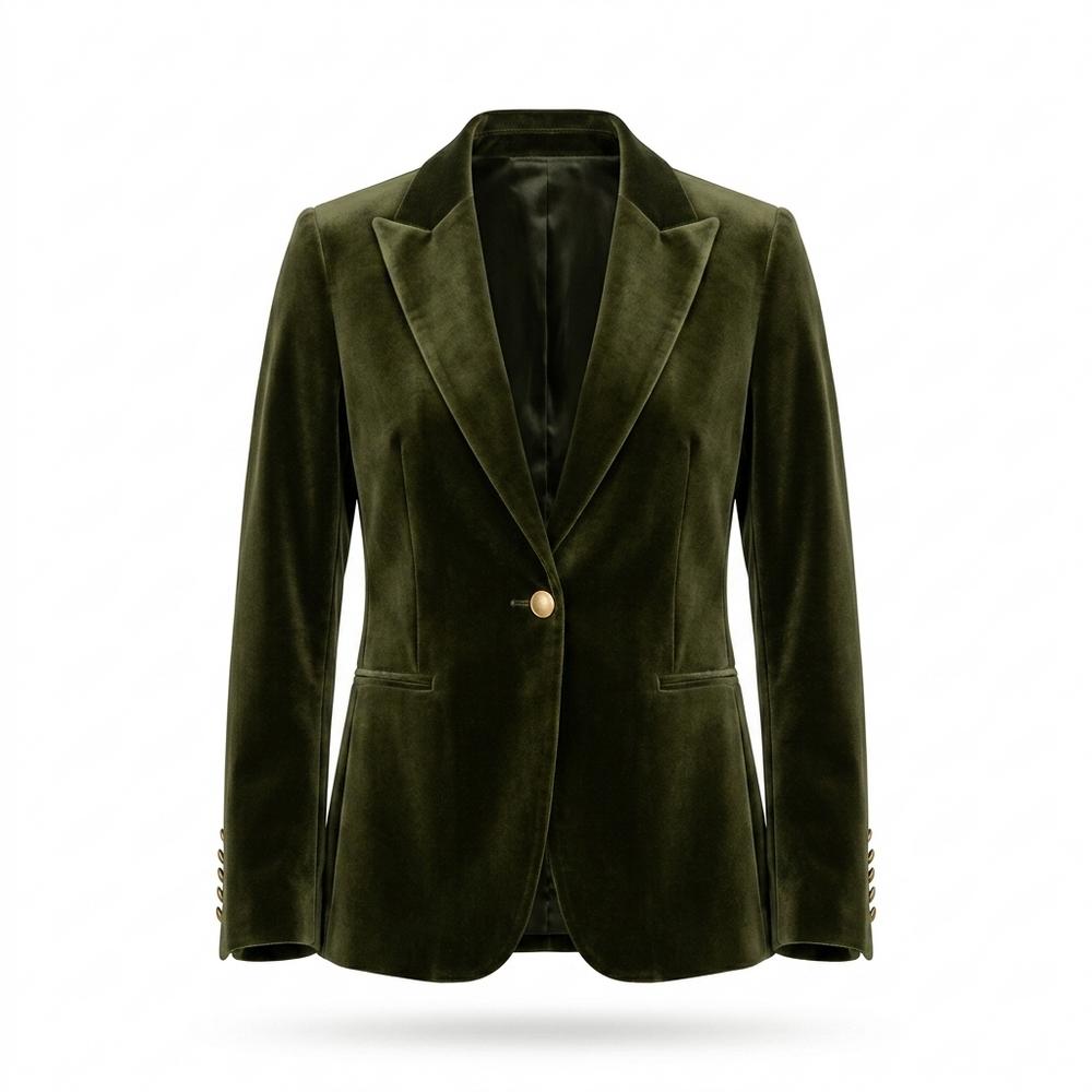 Lederjacken Outlet24 - Yewad | Samtener Taillierter Sakko Damen