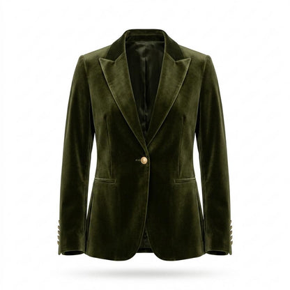 Lederjacken Outlet24 - Yewad | Samtener Taillierter Sakko Damen
