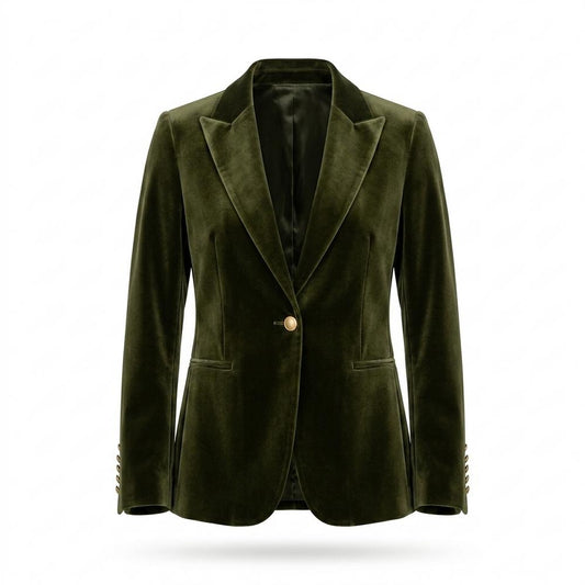 Lederjacken Outlet24 - Yewad | Samtener Taillierter Sakko Damen