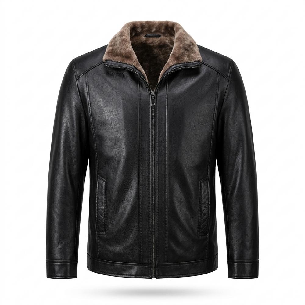 Lederjacken Outlet24 - Vilit | Gefüttert Warm Lederjacke Herren