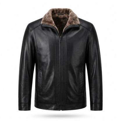 Lederjacken Outlet24 - Vilit | Gefüttert Warm Lederjacke Herren