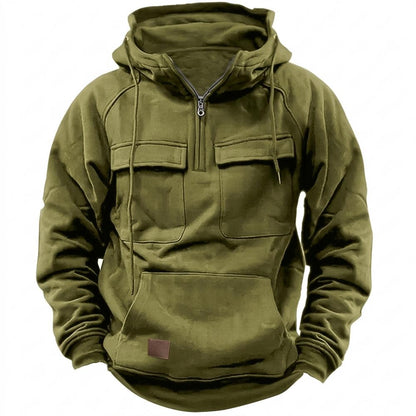Lederjacken Outlet24 - Nuvev | Gefütterter Reißverschluss Hoodie Herren