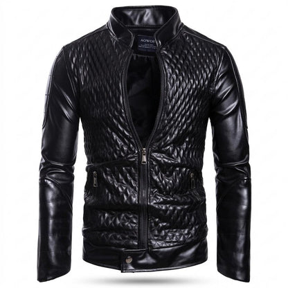 Lederjacken Outlet24 - Sagam | Gesteppt Tailliert Lederjacke Herren