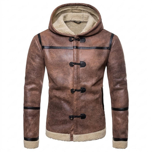 Lederjacken Outlet24 - Mater | Gefüttert Strukturiert Lederjacke Herren