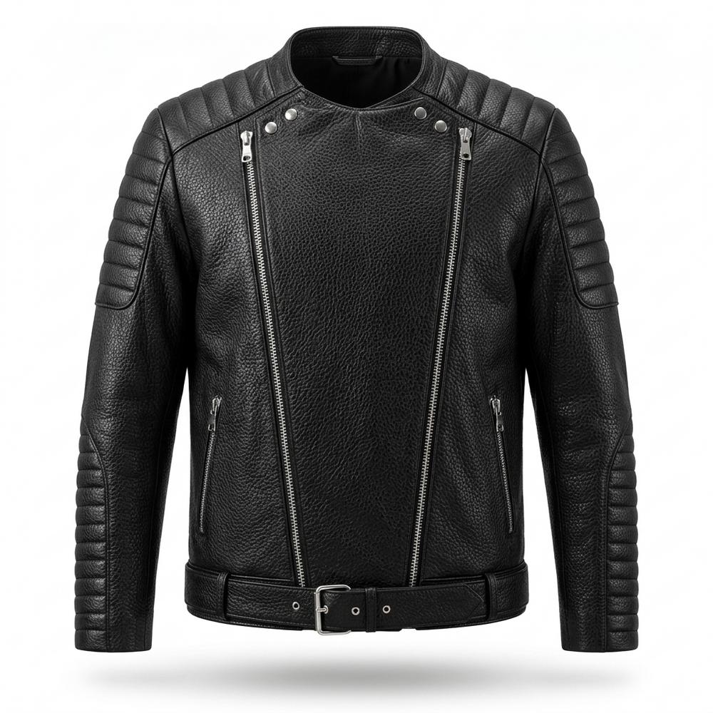 Lederjacken Outlet24 - Livim | Genarbt Gesteppt Lederjacke Herren