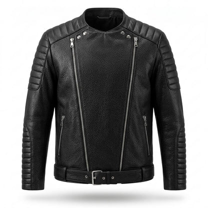 Lederjacken Outlet24 - Livim | Genarbt Gesteppt Lederjacke Herren
