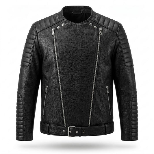 Lederjacken Outlet24 - Livim | Genarbt Gesteppt Lederjacke Herren