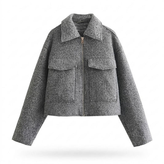Lederjacken Outlet24 - Nizis | Strukturiert Kurzgeschnitten Jacke Damen