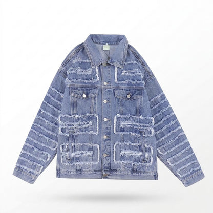 Lederjacken Outlet24 - Elron | Fransige Verwaschene Jacke Unisex