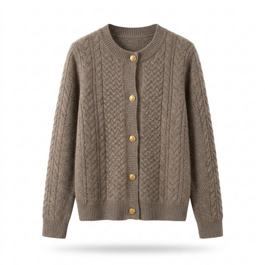 Lederjacken Outlet24 - Domer | Gestrickt Strukturiert Cardigan Damen