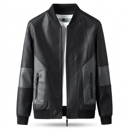 Lederjacken Outlet24 - Tifuk | Zweifarbig Reißverschluss Lederjacke Herren