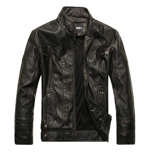 Lederjacken Outlet24 - Lonim | Tailliert Gesteppt Lederjacke Herren