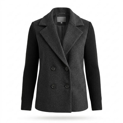 Lederjacken Outlet24 - Yemir | Doppelreihige Kombinierte Jacke Damen