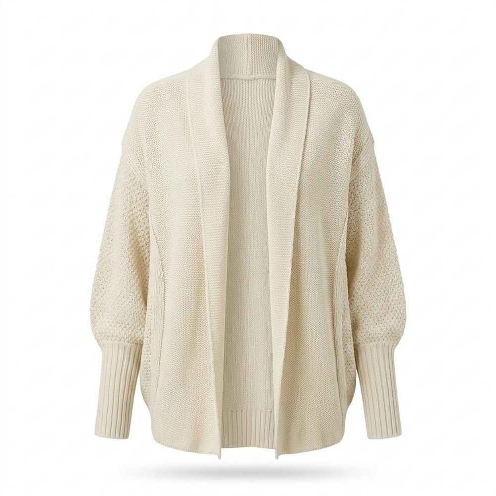 Lederjacken Outlet24 - Dorun | Schalkragen Strick Cardigan Damen