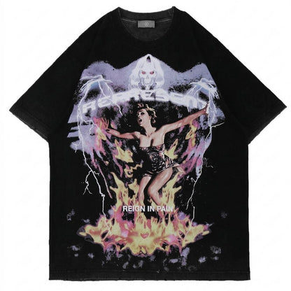 Lederjacken Outlet24 - Dediv | Bedruckt Kurzärmlig Shirt Unisex