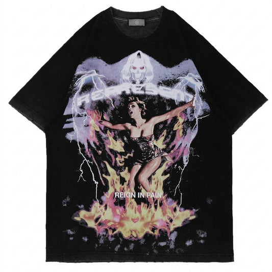 Lederjacken Outlet24 - Dediv | Bedruckt Kurzärmlig Shirt Unisex