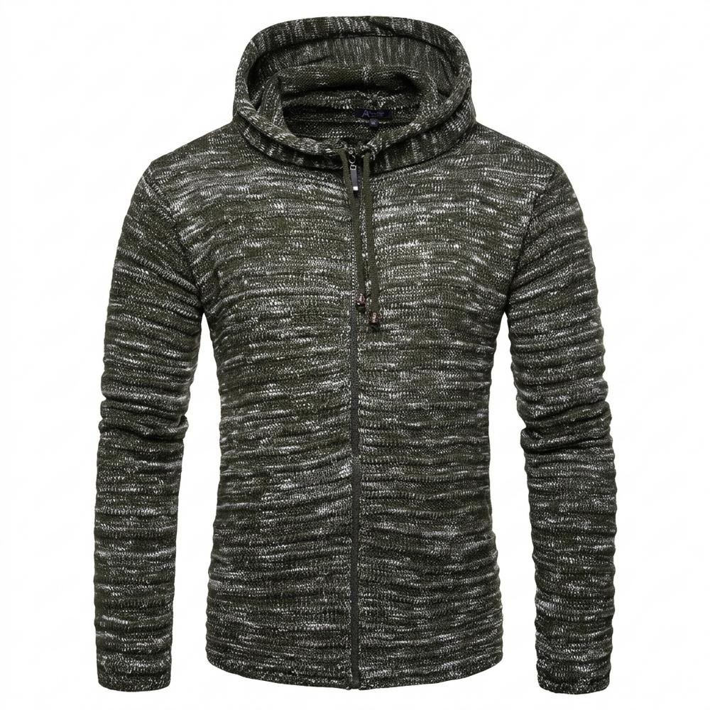 Lederjacken Outlet24 - Rufil | Melierter Strukturierter Hoodie Herren