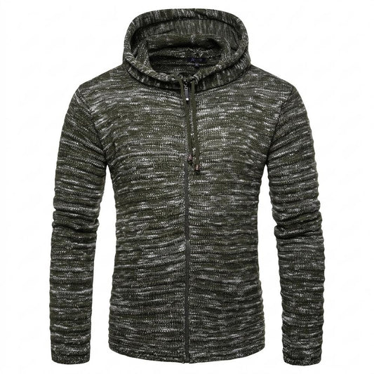 Lederjacken Outlet24 - Rufil | Melierter Strukturierter Hoodie Herren