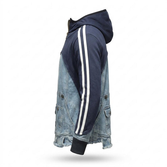 Lederjacken Outlet24 - Radus | Gestreift Kombiniert Hoodie Herren