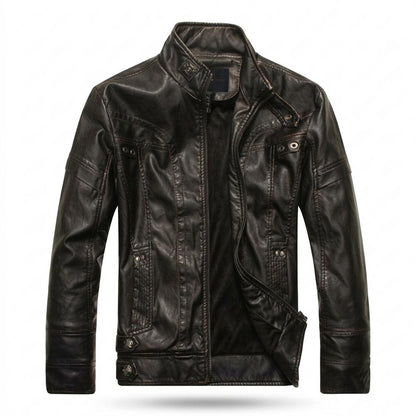 Lederjacken Outlet24 - Vasin | Figurbetont Gewaschen Lederjacke Herren