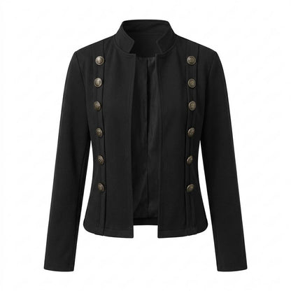 Lederjacken Outlet24 - Lorok | Tailliert Doppelreihig Jacke Damen