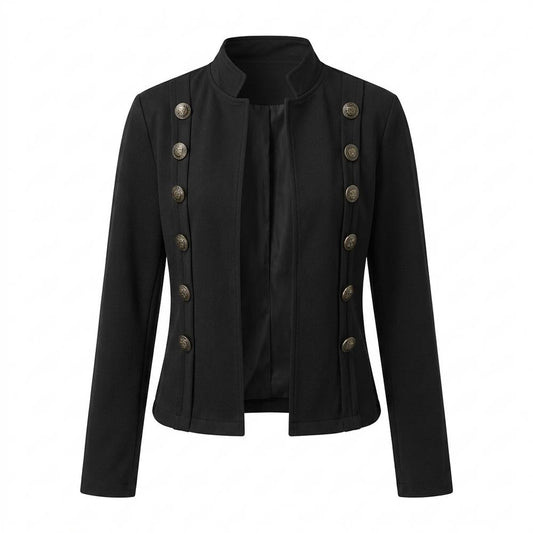 Lederjacken Outlet24 - Lorok | Tailliert Doppelreihig Jacke Damen