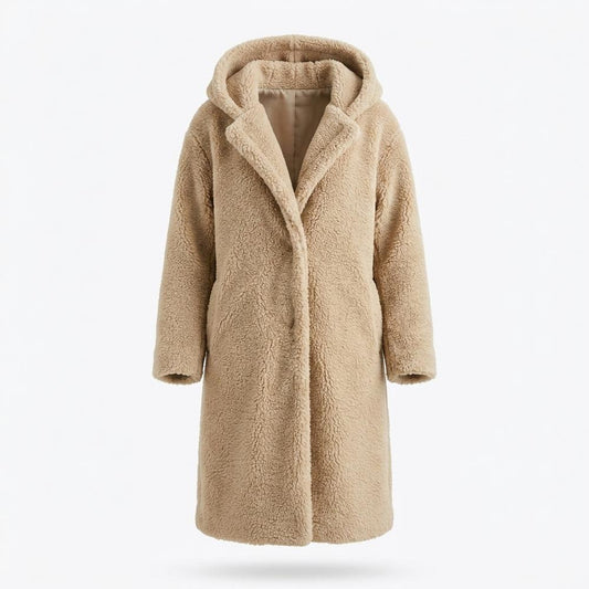 Lederjacken Outlet24 - Kugim | Plüschig Gekapuzt Mantel Damen