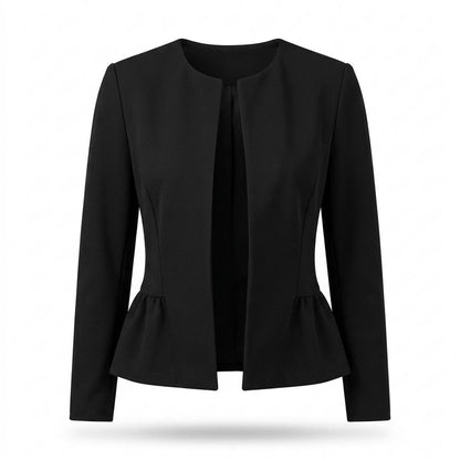 Lederjacken Outlet24 - Migik | Kragenlose Taillierte Jacke Damen