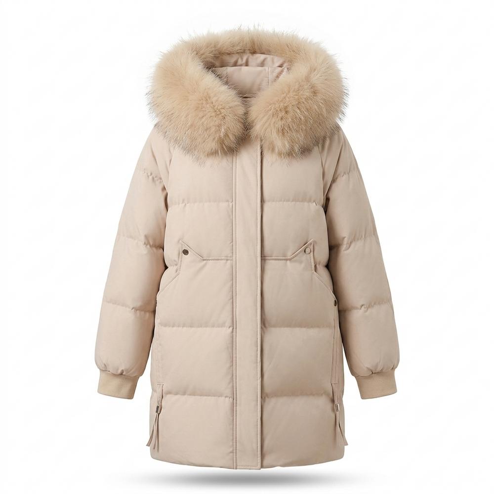 Lederjacken Outlet24 - Aupud | Gefüttert Gesteppt Mantel Damen