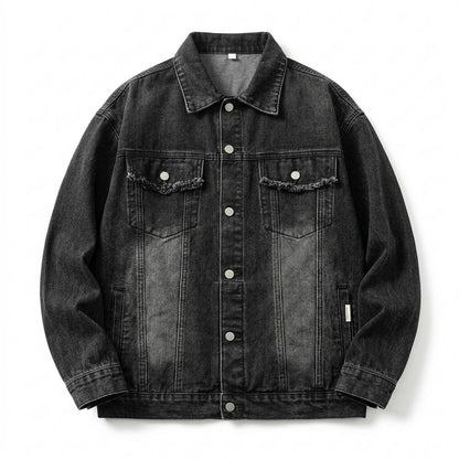 Lederjacken Outlet24 - Nifat | Verwaschen Oversized Jacke Unisex