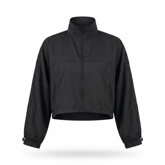 Lederjacken Outlet24 - Lezak | Kurzgeschnittene Hochgeschlossene Jacke Damen